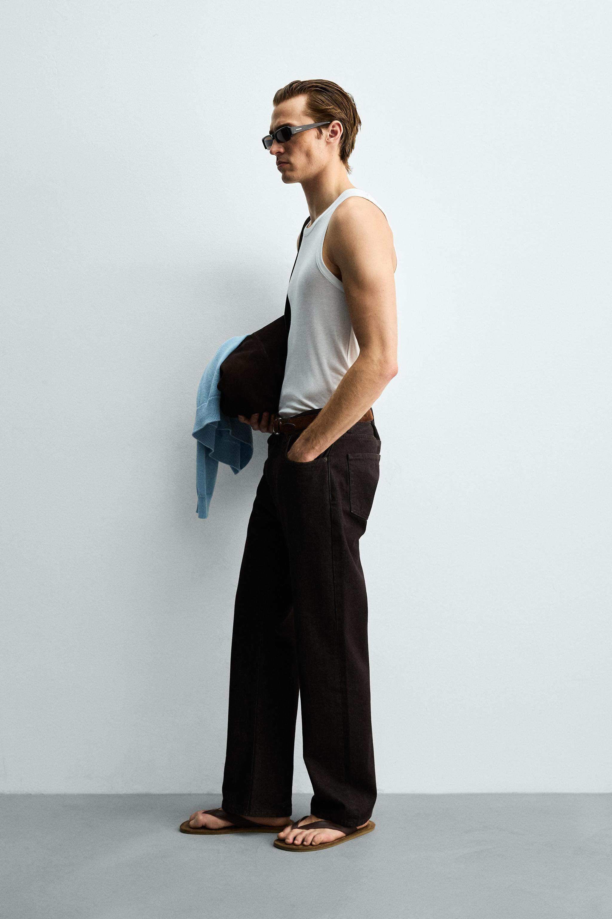 VISCOSE STRUCTURE SLIM FIT TANK TOP